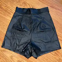 Windsor high waisted pleather shorts