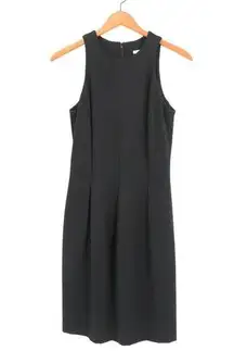 J. McLaughlin Solid Black Pleated Sleeveless Dress S