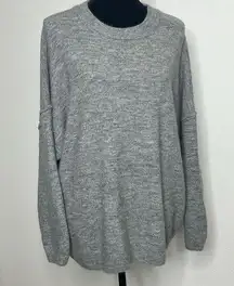 Zenana size XL over sized gray sweater with exposed stitching