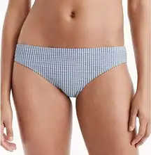 J.Crew Striped Hipster Bikini Bottoms Low Rise Moderate Coverage Blue White L