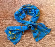 Silk blue scarf