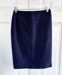 T Tahari Navy Pencil Skirt
