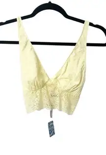 Free People Yellow Daybreak Lace Bralette‎ Size XS
