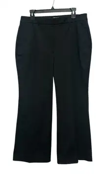 Boden Bi Stretch Crop Flare Pants Size 12 Black Office Career Wear NWT R0449