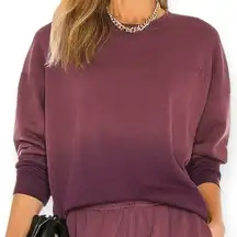 WSLY Women’s Size XS Purple Plum Ombré Dip Dye Ecosoft Crew Neck Sweatshirt