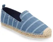 Marc Fisher Chequer studded espadrille slip inside size 8