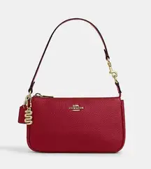 CZ930 New Year Nolita 19 With Snake Charm Refined Pebble Leather Gold/Ruby