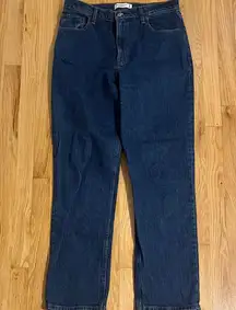 Abercrombie & Fitch The 90s Straight Ultra High Rise Dark Wash Sz 10/30