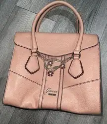 Guess  Handbag Purse Hand Bag Pink “Rumor has It” Style Cute Jewels Charms