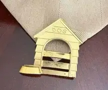 Vintage Stamped JJ Dog House Brooch