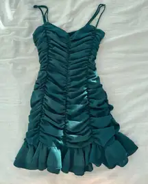Emerald Ruffle Dress