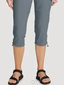 Eddie Bauer‎ Women's Rainier graphite Capri tech waterproof UFP 50 pants size 12