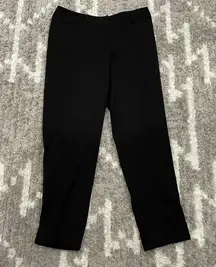 White House Black Market Legacy Tapered Ankle Cuffed Hem Pants Black 4