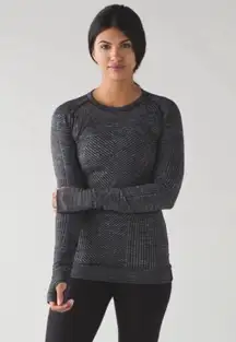 Lululemon Restless Tight Knit Pullover Heather Black/ Charcoal Grey Size 6