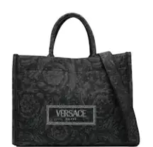 Versace NWT Large Barocco Athena Tote in Black