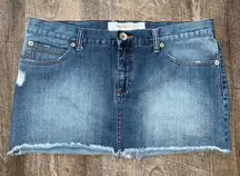 2000s Y2k Mossimo Denim Micro Mini Skirt Raw Hem Womens‎ Size Small