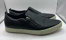 Ecco Sneakers Zip  Women`s Size 41 US 10.5 Black Slip On Leather