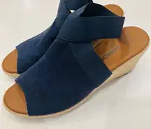 Sonoma Goods for life Wedge sandals in blue size 9 mint condition