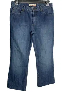 Vintage Faded Glory Denim Jeans 12 Blue Cropped Mid Rise 5 Pocket Button Zip