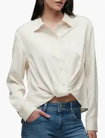 Hudson Jeans Cream Button Down Shirt
