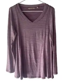 Soft‎ Surroundings Women's Size Small V-Neck Pink Sweatshirt