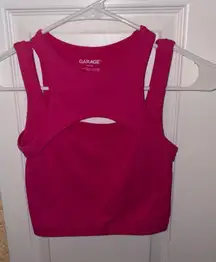 Hot Pink Garage Tank Crop