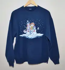 Vintage Christmas Snowman Sweatshirt Morning Sun Style