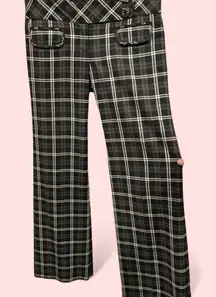 Cute Anthropologie Taikonhu plaid flair patch pocket dark academia plaid pants