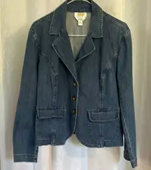 TALBOTS PETITES DENIM Stretch Women's Jacket SZ: 14P