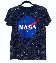 NASA Blue Paint Splatter Tee Size Small