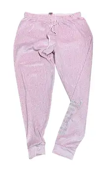 Juicy Couture Velour Pink Cheetah Print Pull On Jogger Lounge Bling Glam Sz S