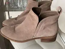 Dolce Vita taupe suede leather booties