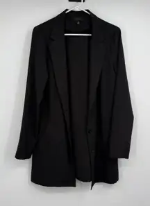 Womens DSTLD Black M 3 Button Blazer Minimalist Business Career Pockets