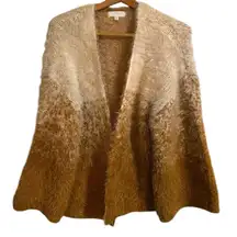 NEW DIRECTIONS Mustard Yellow Ombre Fuzzy Cardigan Sweater Jacket Sz XL NEW Belk