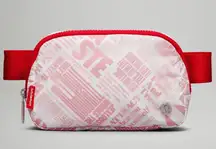 Lululemon red & white graphic 1L everywhere belt bag
