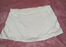 Lululemon Pace Rival Mid Rise Skirt White Size 10 NWOT