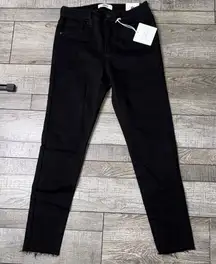 Just Black Denim HR Scissor Cut Skinny Women's Jeans - Classic Black