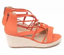 Eileen Fisher. Peach Wanda Espadrille Wedge.