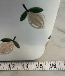 Betsey Johnson Lemon Tote Cream Bag Purse Chain Strap $118 EUC