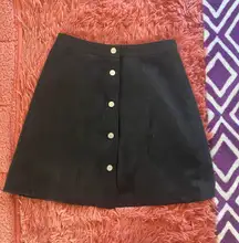 NWT Black Button Front Skirt 