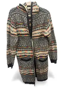 Monteau Colorful Geometric Patterned Cardigan - Size M