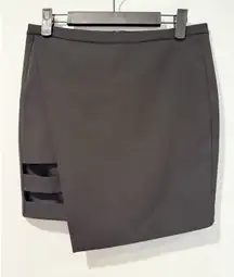 Mason Asymmetrical Cutout Skirt Womens 0 Black Concert Vacation Punk Grunge