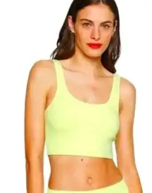 Good American Scuba Tank Bikini Top Cropped Key Lime Green Size 5 US 2XL