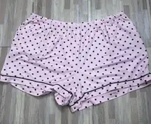 Pink Polka Dot Lounge Shorts with Pockets Size 3X