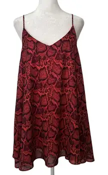 Show Me Your Mumu Circus red & orange snakeskin mini dress size S
