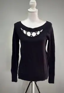 Black  Cutout Sweater Size M EUC