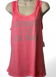 Graphic Tank Top “Happiness is the‎ best makeup”
