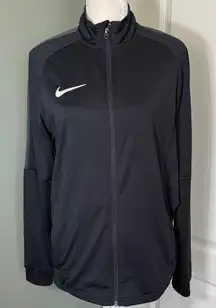 Nike Dri-FIT Black and Grey Full-Zip Track Jacket Size M