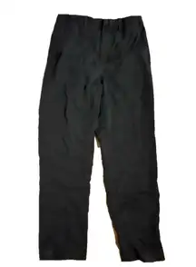 H&M Regular Fit Linen Blend Black Pants