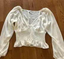 Cropped White Long Sleeve